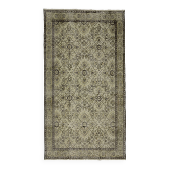 Tapis vintage turc anatolien fait main 252 cm x 135 cm