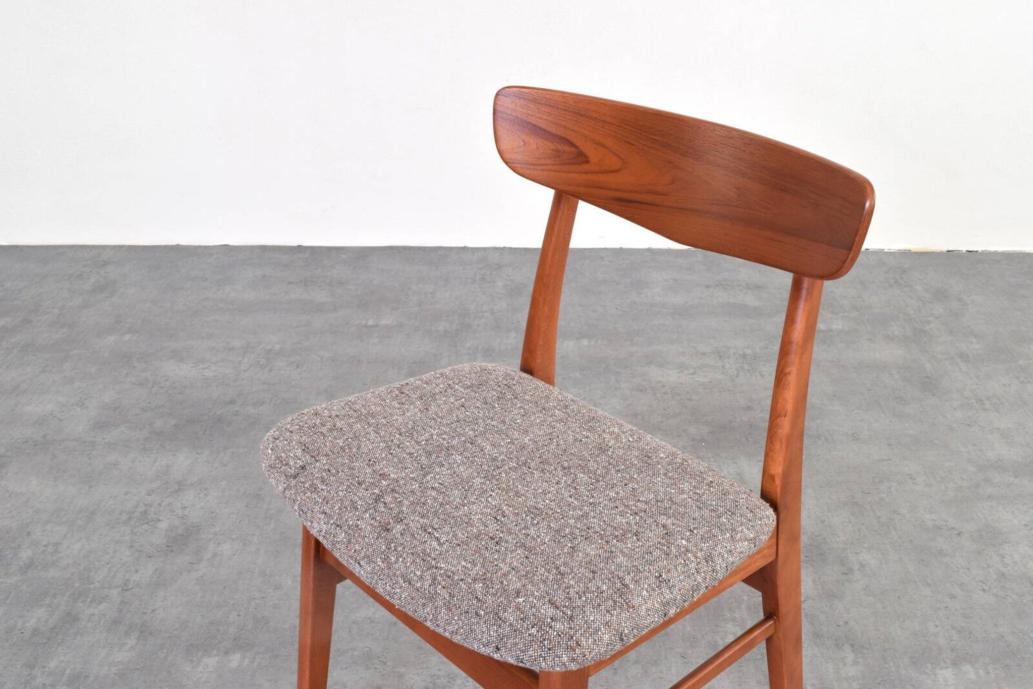 Mid-Century Danish Teak & Wool Dining Chairs from Farstrup, 1960s, Set of 4