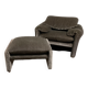 Maralunga armchair and Ottoman by Vico Magistretti 70s
