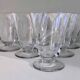 6 wine glasses carved with lily of the valley sprigs
