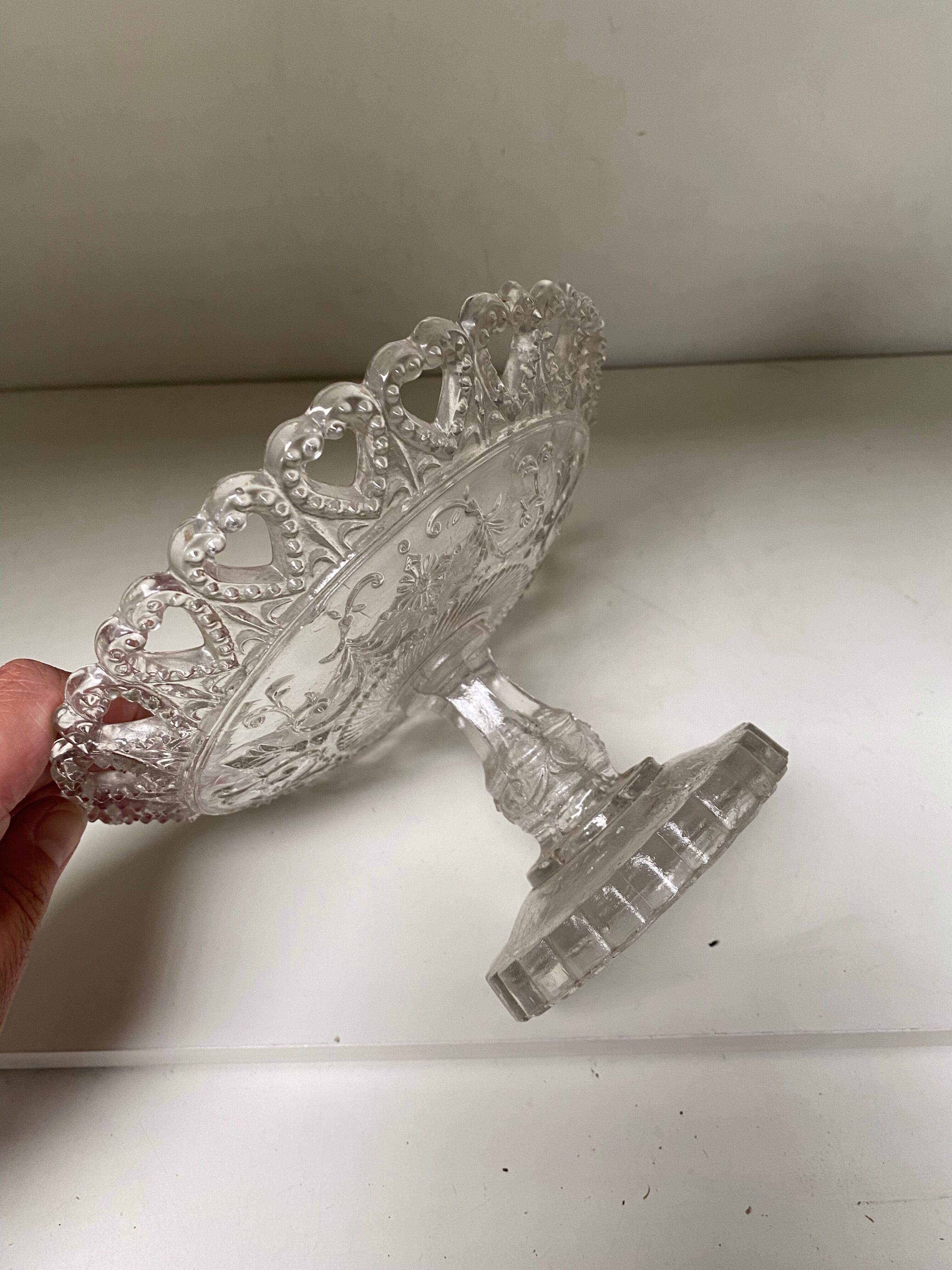Vintage glass cake dish
