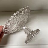 Plat à gâteaux en verre vintage
