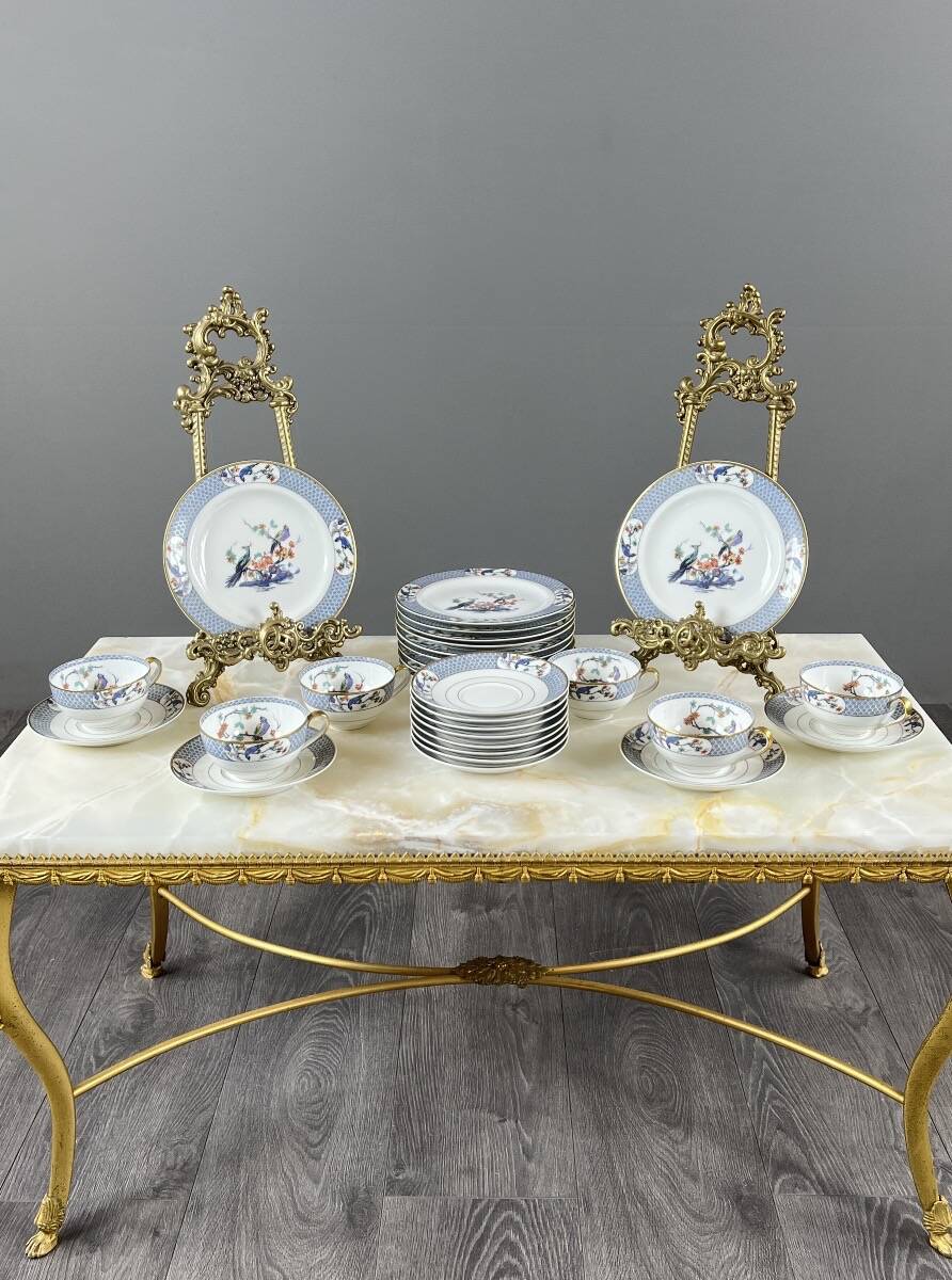 Service à thé/café 6 personnes en porcelaine de Haviland Limoges, XXe Siècle