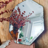 Bevelled octagonal ancient mirror