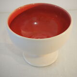 Ceramic cup 1950 white and pink