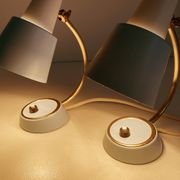 Pair of vintage table or bedside lamps, brass, 50s 60s