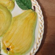 2 plats à tarte en barbotine