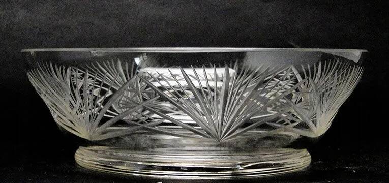 C4w art deco bowl 1930 cut glass