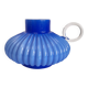 Blue opaline vase with a round handle