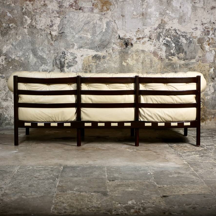 Scandinavian leather sofa by Sven Ellekaer for Coja, 1970