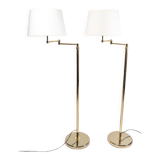Pair of Floor Lamps, Brass Readers, XXth Century