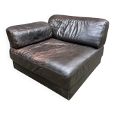Corner leather armchair De Sede, 1970s