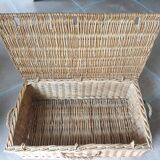 Antique wicker trunk
