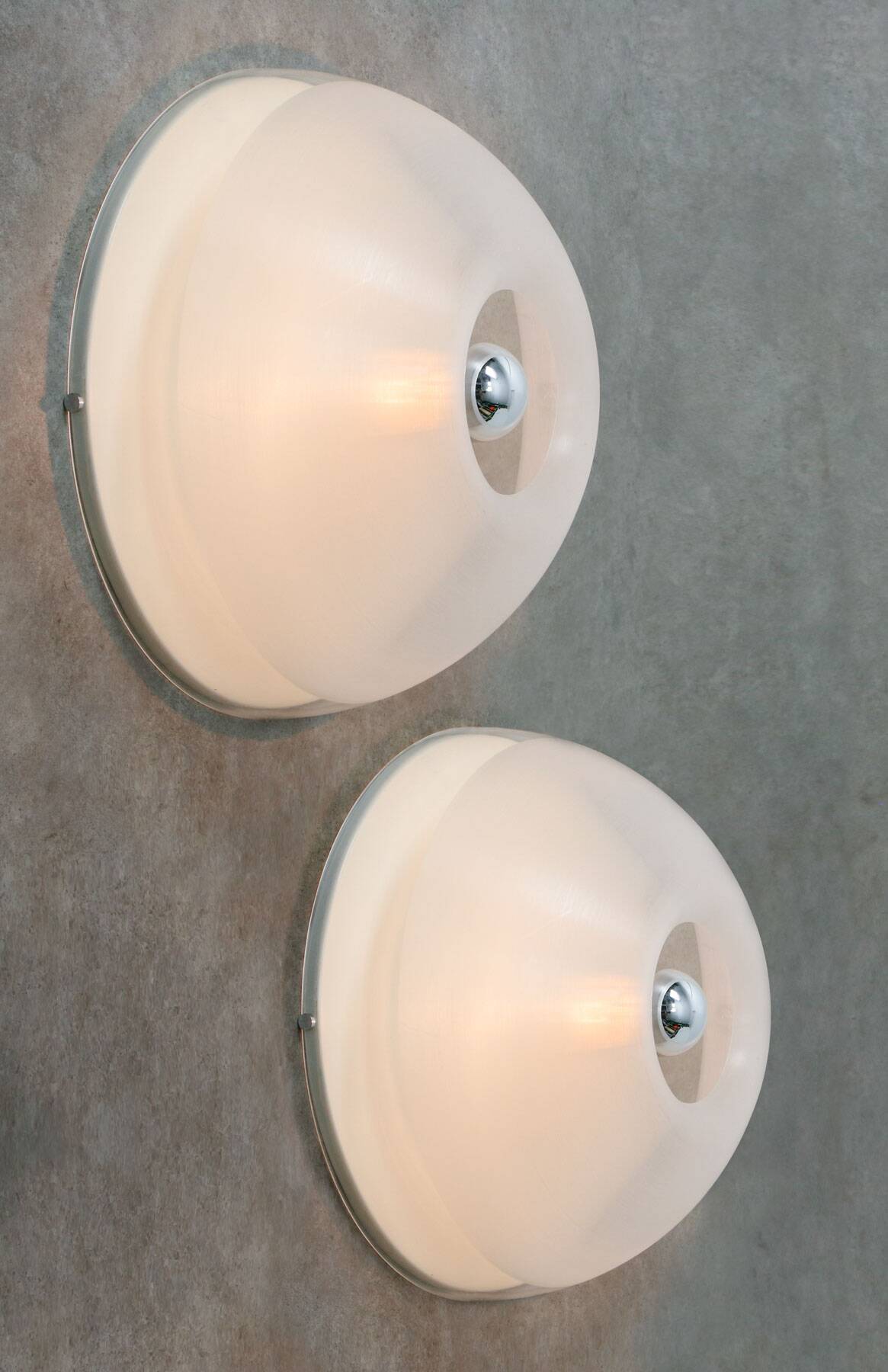 Pair of Tam-Tam Wall or Ceiling Lamp by Yoshiko Hasabe for Guzzini, 1970s