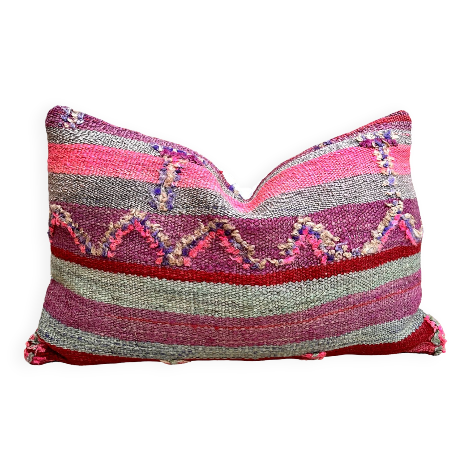 Beautiful vintage Berber Kilim pillow from Morocco