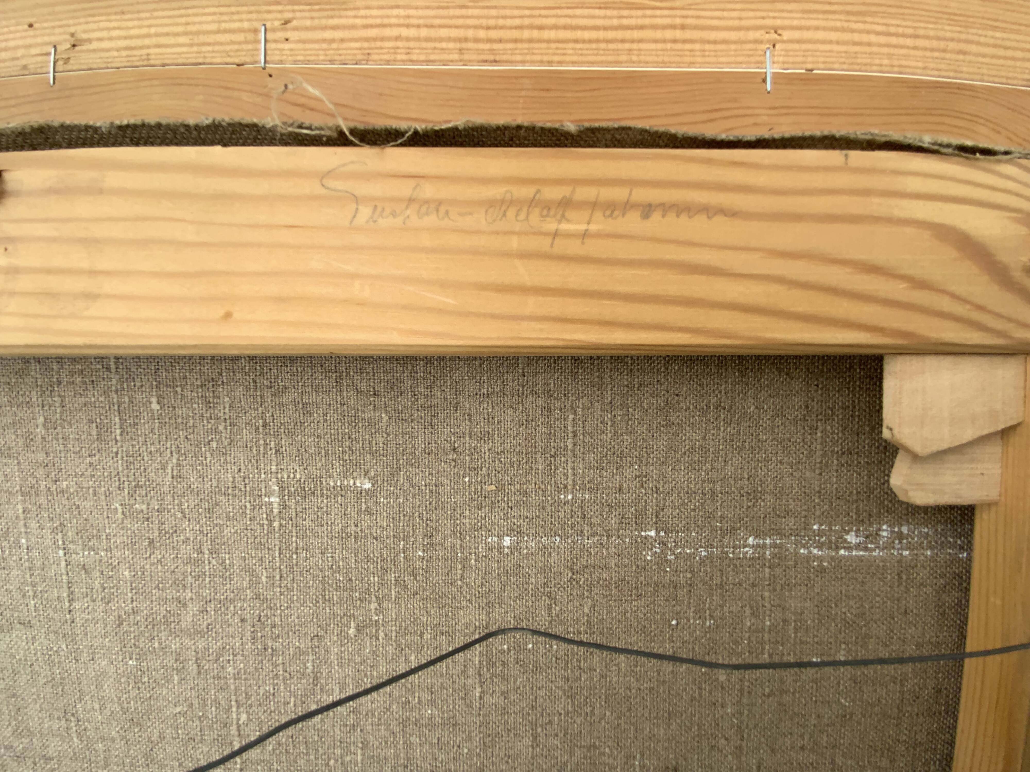 Vintage Oil on Canvas signed Modernist Gustav Adolf Johansson 1972