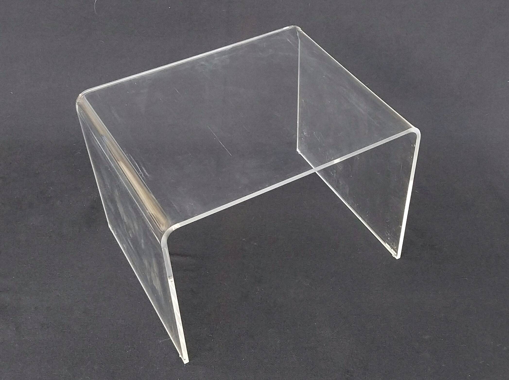 3 Nesting tables signed David Lange transparent plexiglass coffee tables design 70