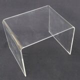 3 Nesting tables signed David Lange transparent plexiglass coffee tables design 70