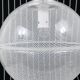 Harvey Guzzini Suspension Boule Op-Art Striped Postmodern by Meblo, 1970s