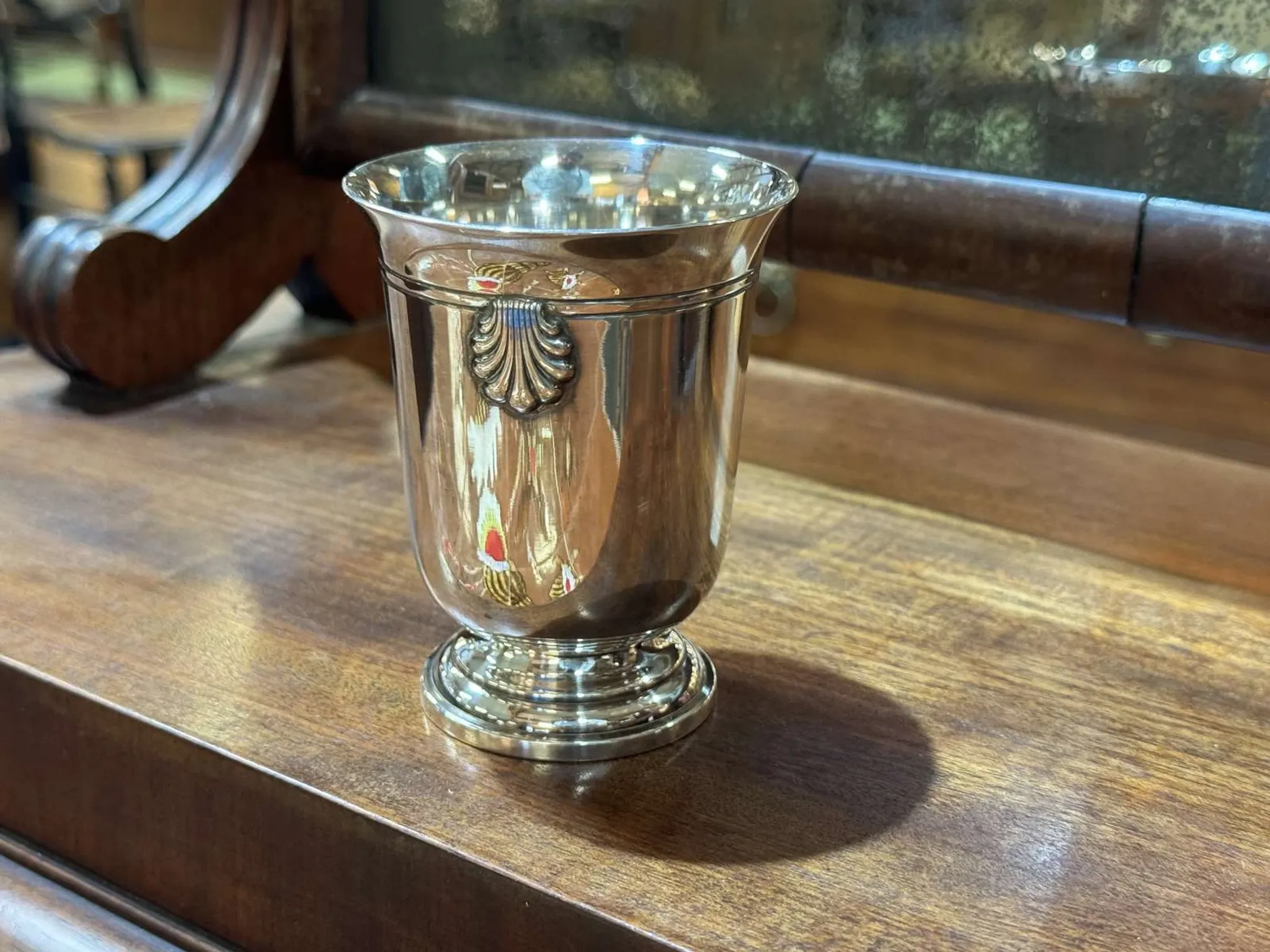 Silver-plated metal timbale ravinet d'enfert