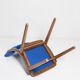 Bumerang Chair Mid-Century Modern, Royal Blue Wool, Poland, 1960s