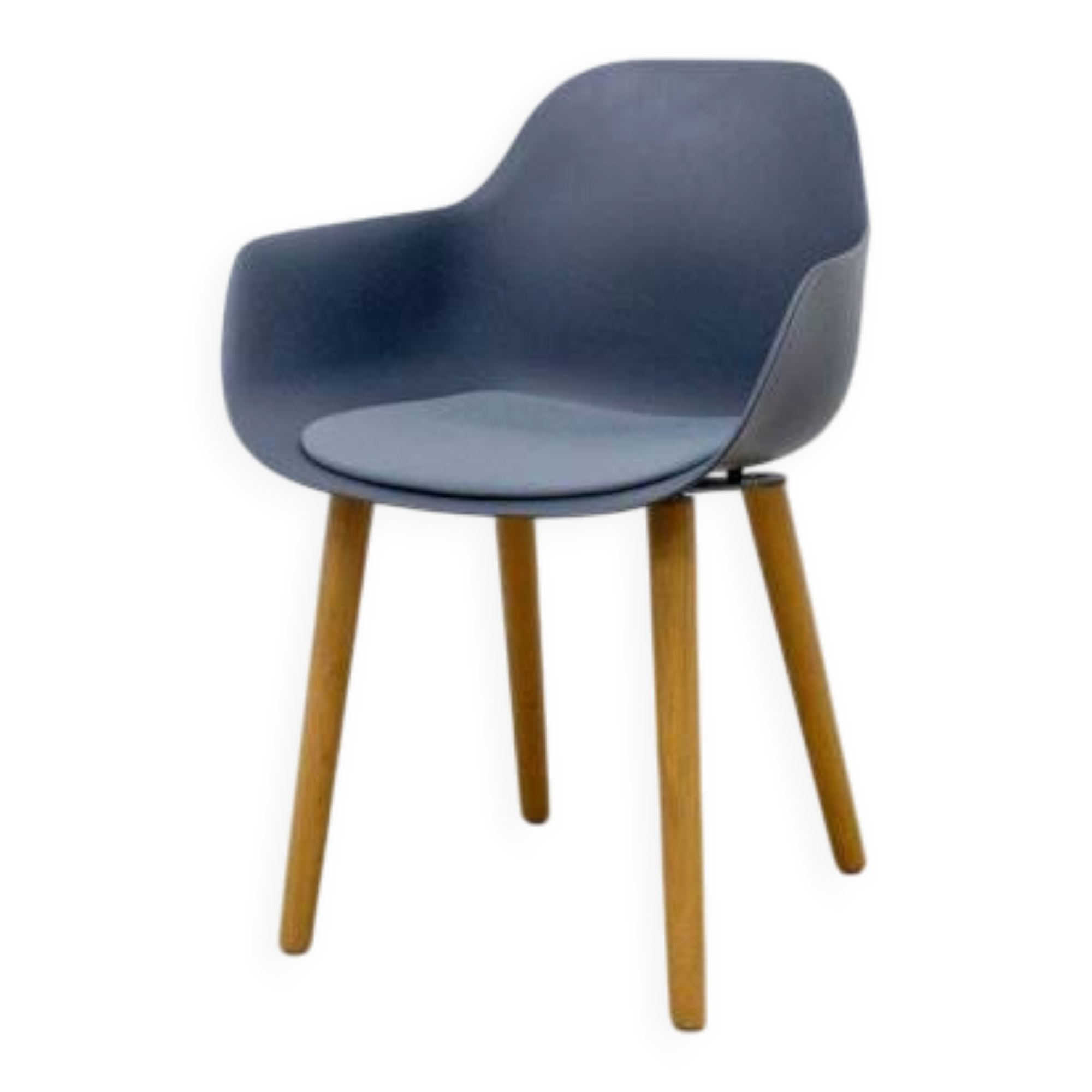 Reconditioned chair CRASSEVIG Pola Round dark grey