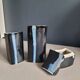 Vintage ceramic salt pepper mustard set