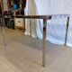 Table vintage extensible verre teinté et chrome Milo Baughman - Années 70