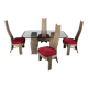 20thc american dining table & four chairs by mcguire
