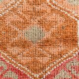 Pink & Red Vintage Turkish Runner Rug, 95x294Cm