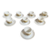Series 8 cups & saucers sovirel white ceramic flower power fr