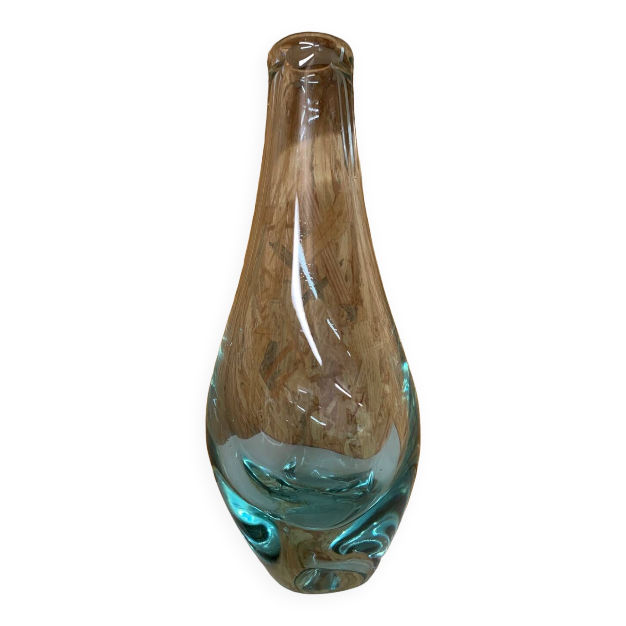 Sky blue/turquoise glass vase
