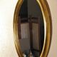 Miroir ovale bois doré 45 x 34