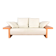Italian Leather Sofa from Giorgetti, 1980s.
