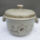 Soup or vinegar sarreguemines morzine 1970 gray floral decoration brown