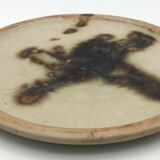 Plate vintage pottery la colombe in stoneware artistic effect vallauris 17,8 cm