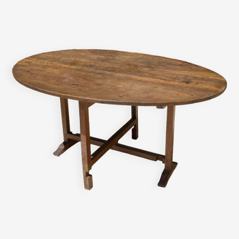 Winegrower's table / tilting table / burgundy walnut table