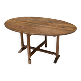 Winegrower's table / tilting table / burgundy walnut table