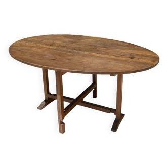 Winegrower's table / tilting table / burgundy walnut table