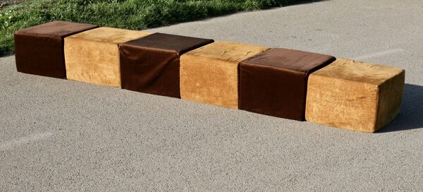 Canapé minimaliste, années 70, modulable.