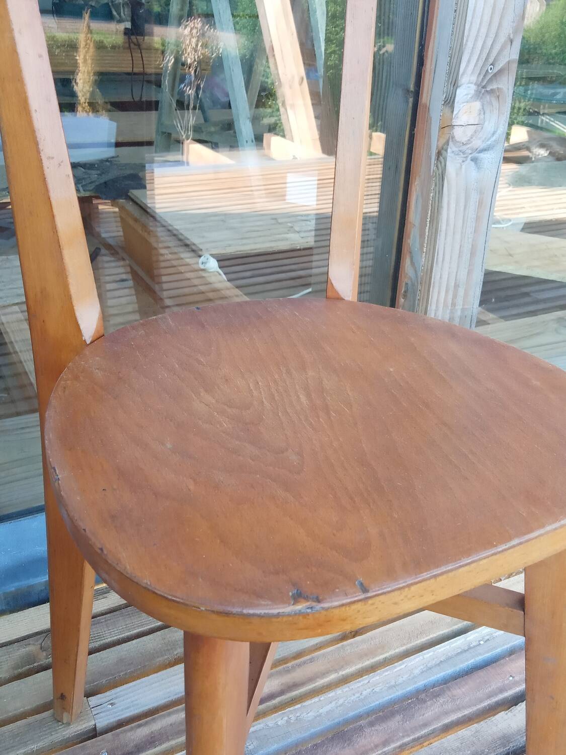 Pair of 1950s bistro chairs