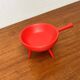 Mid-Century Modern Red Tripod Bowl in Wood from Paavo Asikainen, Finland, 1960s