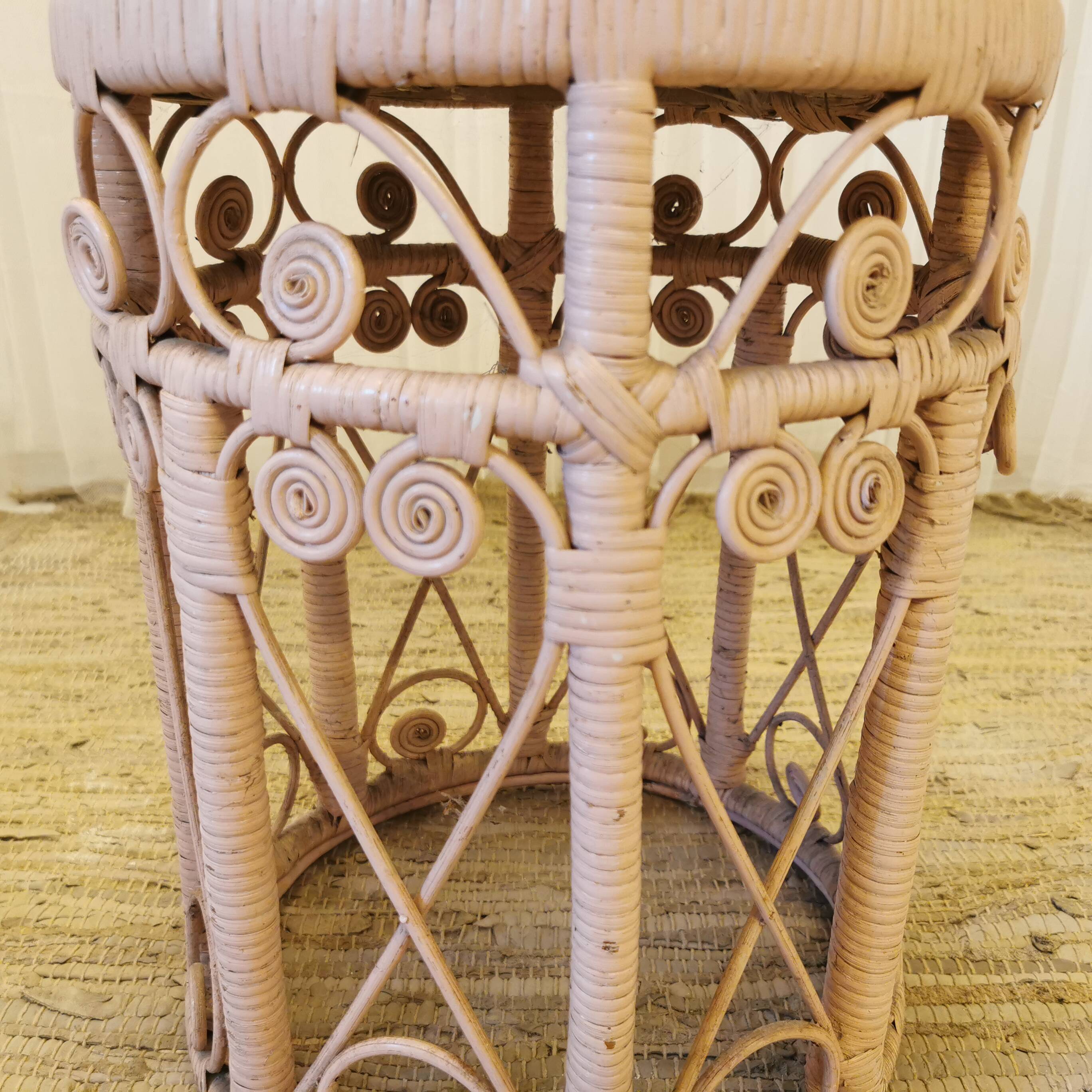 Rattan end table