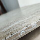 Travertine coffee table - 70s - brutalist and minimalist - Italy
