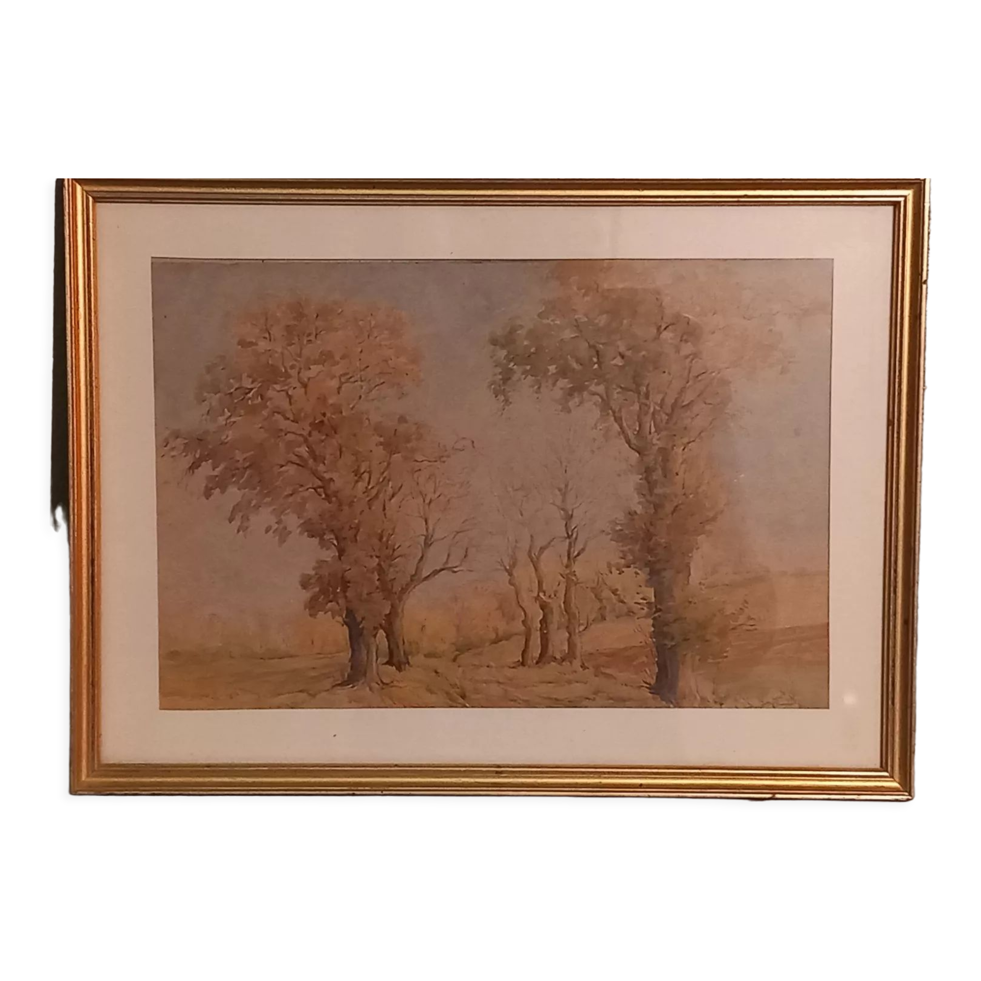 Watercolor signed-landscape