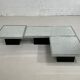 Trio of square and rectangular coffee tables 60s - 70s for Cidue