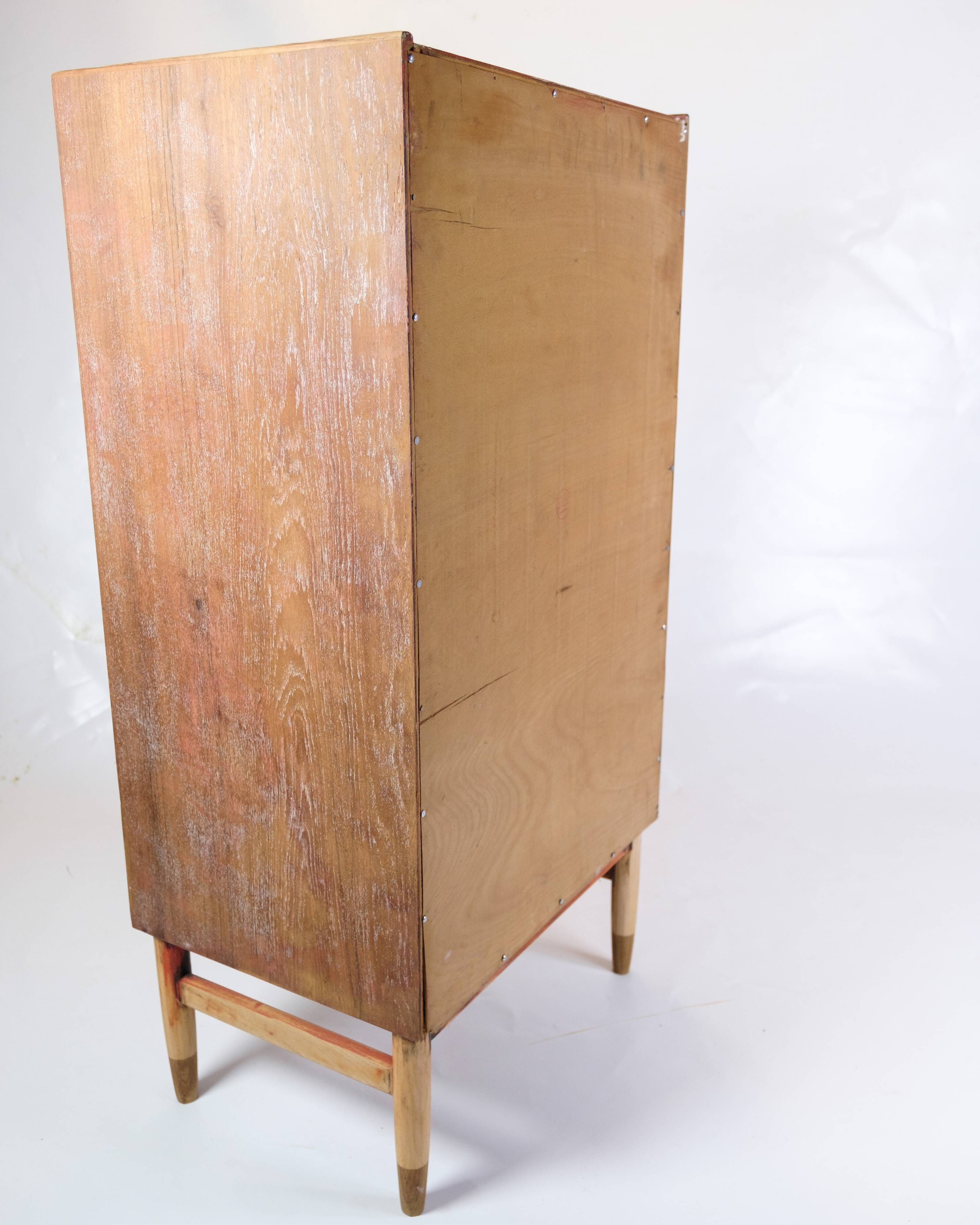 Chest Of Drawers Made In Teak With Oak Legs By Poul M. Volther From 1960s