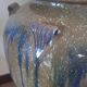 Large ceramic pot ptmd jar lisie natural blue