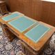 Bureau classique en cuir vert Partnerdesk