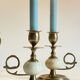 BOUGEOIRS Vintage Onyx Marble and Brass